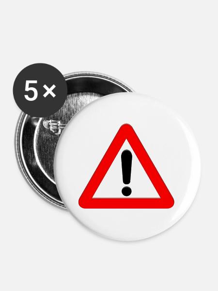 Ich bin gefährlich! - Buttons klein 25 mm (5er Pack) - Weiß