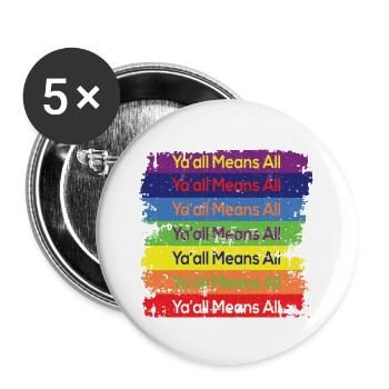 Les couleurs arc-en-ciel signifient tout le monde - Lot de 5 petits badges (25 mm) - blanc - Devant