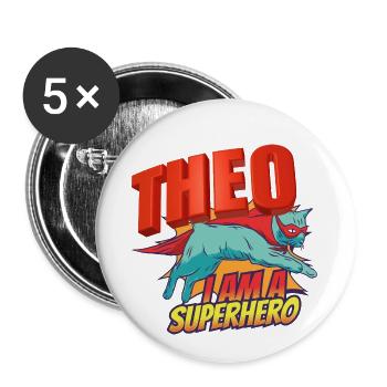 Theo - Buttons small 1''/25 mm (5-pack) - white - Front
