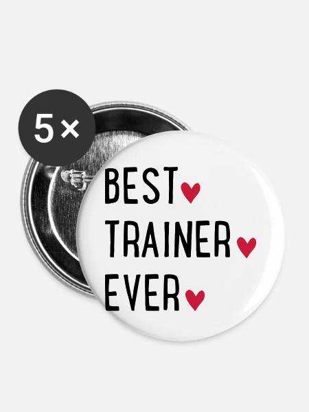 Trainer - Buttons klein 25 mm (5er Pack) - Weiß