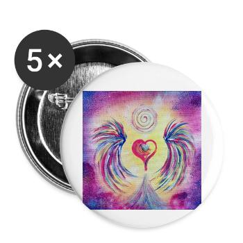 The heart of diversity - Buttons small 1''/25 mm (5-pack) - white - Front