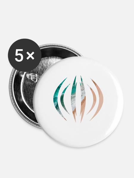 Meer - Buttons klein 25 mm (5er Pack) - Weiß