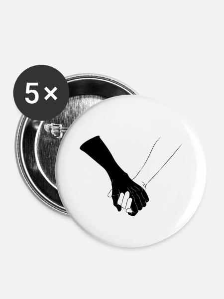 Black Lives Matter - Buttons klein 25 mm (5er Pack) - Weiß