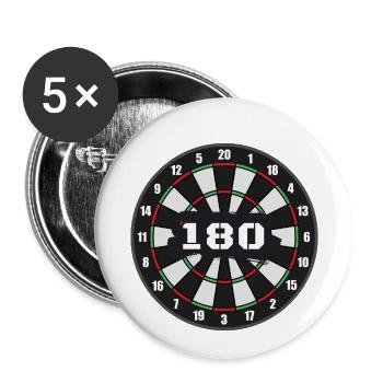 dart - Lot de 5 petits badges (25 mm) - blanc - Devant