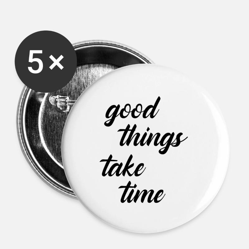 motivation - Buttons small 1''/25 mm (5-pack) - white