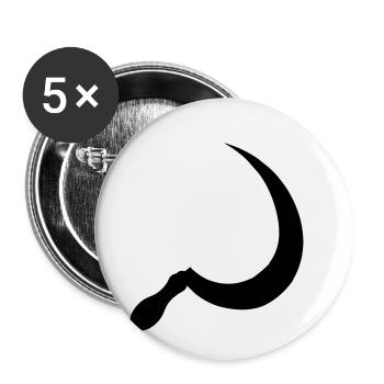 Sichel - Buttons klein 25 mm (5er Pack) - Weiß - Vorne