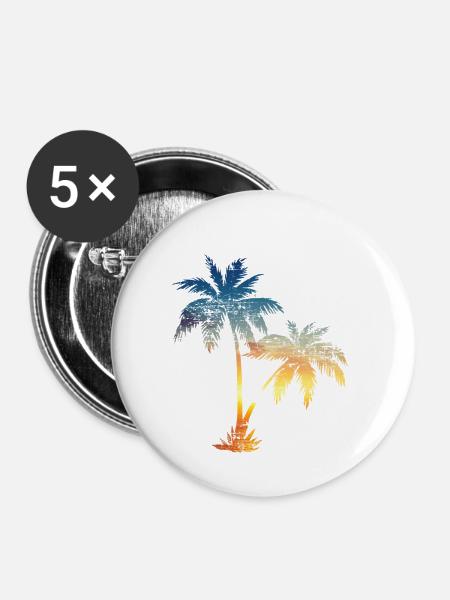 Two Palms - Buttons klein 25 mm (5er Pack) - Weiß