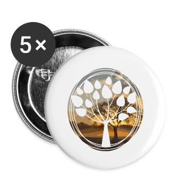 tree - Buttons small 1''/25 mm (5-pack) - white - Front