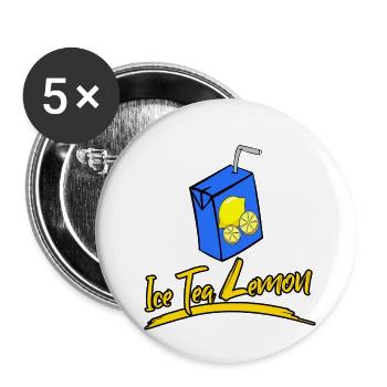 Ice Tea Lemon Cool Gift Idea Funny - Buttons small 1''/25 mm (5-pack) - white - Front