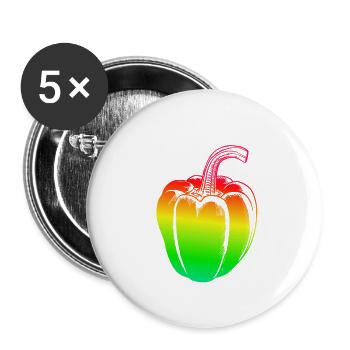 3 in 1 Pfeffer - Buttons klein 25 mm (5er Pack) - Weiß - Vorne