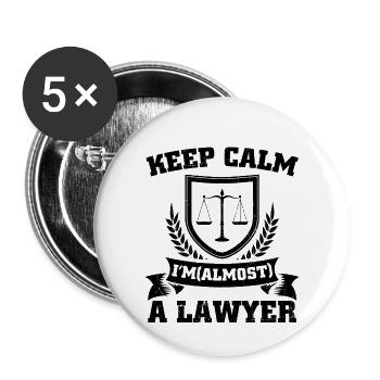 Lawyer profession | Lawyers Jurists Jura BGB Gifts - Buttons small 1''/25 mm (5-pack) - white - Front
