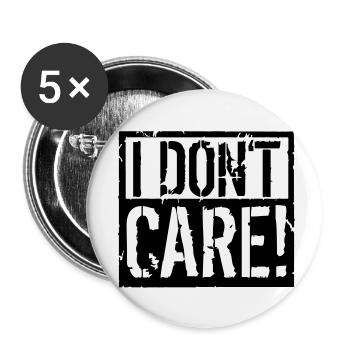 I do not care - Buttons small 1''/25 mm (5-pack) - white - Front