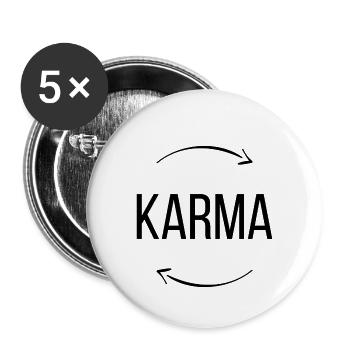 Karma - Buttons klein 25 mm (5er Pack) - Weiß - Vorne