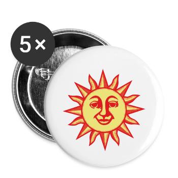 LSD Orange Sunshine 1969 - Buttons klein 25 mm (5er Pack) - Weiß - Vorne