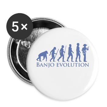 Banjo evolution - Buttons small 1''/25 mm (5-pack) - white - Front