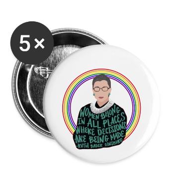 Politics USA democrats - Buttons small 1''/25 mm (5-pack) - white - Front