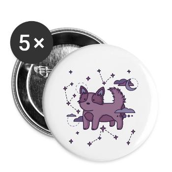 Süßer Corgi Sternenkonstellation | Illustration - Buttons klein 25 mm (5er Pack) - Weiß - Vorne