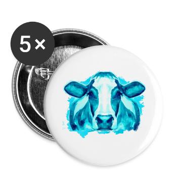 Cow cows - Buttons small 1''/25 mm (5-pack) - white - Front