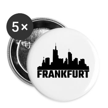 Frankfurt Skyline - Buttons klein 25 mm (5er Pack) - Weiß - Vorne