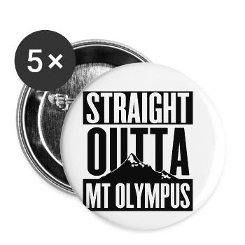 Sortie directe du mont Olympe - Lot de 5 petits badges (25 mm) - blanc - Devant