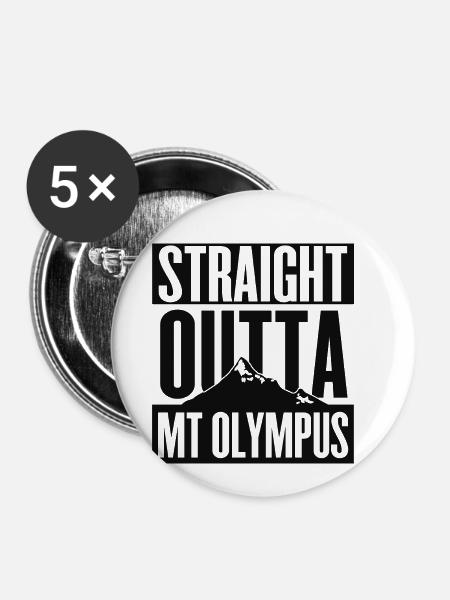 Gerade aus dem Olymp - Buttons klein 25 mm (5er Pack) - Weiß