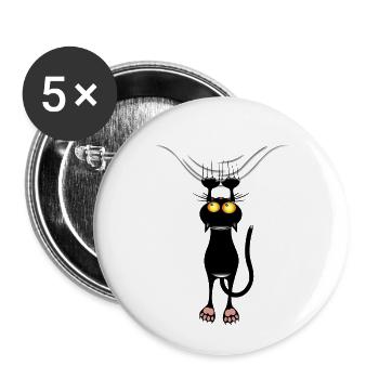 cat scratch - Buttons small 1''/25 mm (5-pack) - white - Front