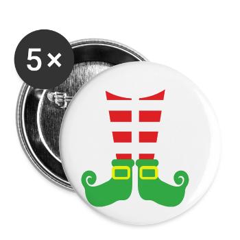 christmas elf leg costume - Buttons small 1''/25 mm (5-pack) - white - Front