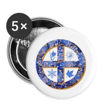 sun cross e 112 - Buttons small 1''/25 mm (5-pack) - white - Front