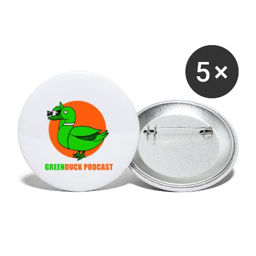 Greenduck Podcast Logo - Buttons/Badges lille, 25 mm (5-pack)
