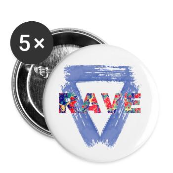 rave e 42 - Buttons small 1''/25 mm (5-pack) - white - Front