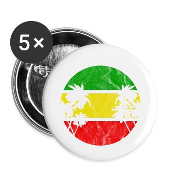 Reggae beach - Buttons small 1''/25 mm (5-pack) - white - Front