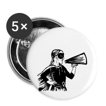 Pouvoir des filles - Lot de 5 petits badges (25 mm) - blanc - Devant