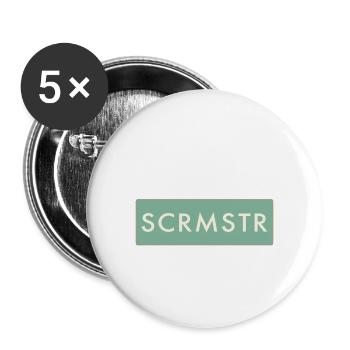Scrummaster - Buttons klein 25 mm (5er Pack) - Weiß - Vorne