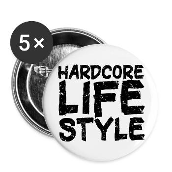 HC Mode de vie - Lot de 5 petits badges (25 mm) - blanc - Devant
