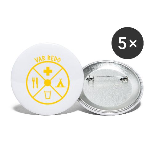 VAR REDO gul - Små knappar 25 mm (5-pack)