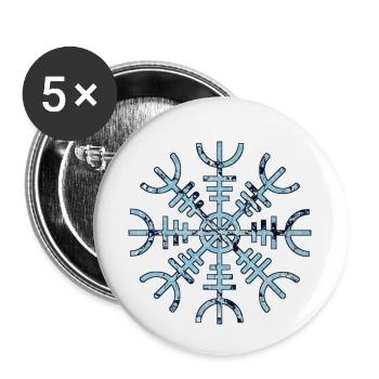 aegishjalmur e 55 - Buttons klein 25 mm (5er Pack) - Weiß - Vorne