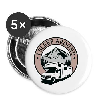 I Sleep Around - Buttons small 1''/25 mm (5-pack) - white - Front