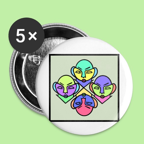 The 4 faces of colour - Buttons small 1''/25 mm (5-pack)