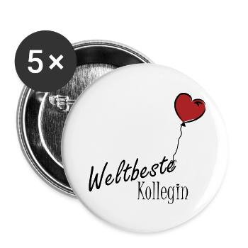 Weltbeste Kollegin - Buttons klein 25 mm (5er Pack) - Weiß - Vorne