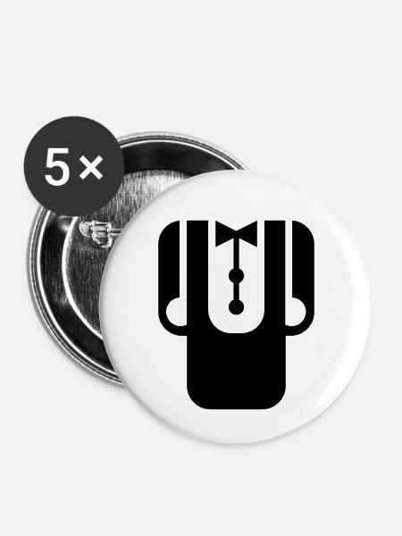 Anzug - Buttons klein 25 mm (5er Pack) - Weiß