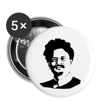 Leon Trotsky - Buttons small 1''/25 mm (5-pack) - white - Front