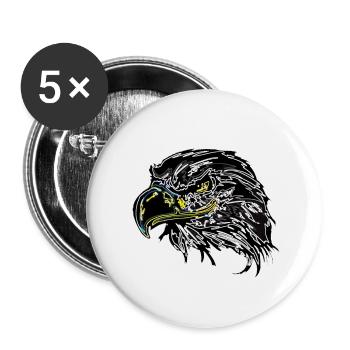 Adler - Buttons klein 25 mm (5er Pack) - Weiß - Vorne
