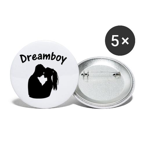 Dreamboy, Traumjunge, Glücklich, Liebe, vergeben - Buttons klein 25 mm (5er Pack)