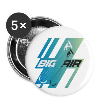 Big Air Kitesurfing - Buttons small 1''/25 mm (5-pack) - white - Front