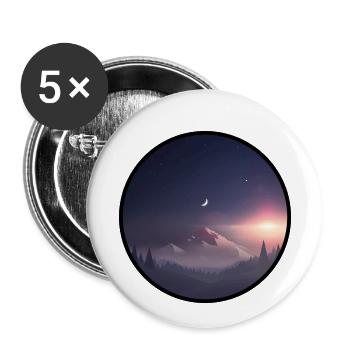 Mountain - Buttons small 1''/25 mm (5-pack) - white - Front