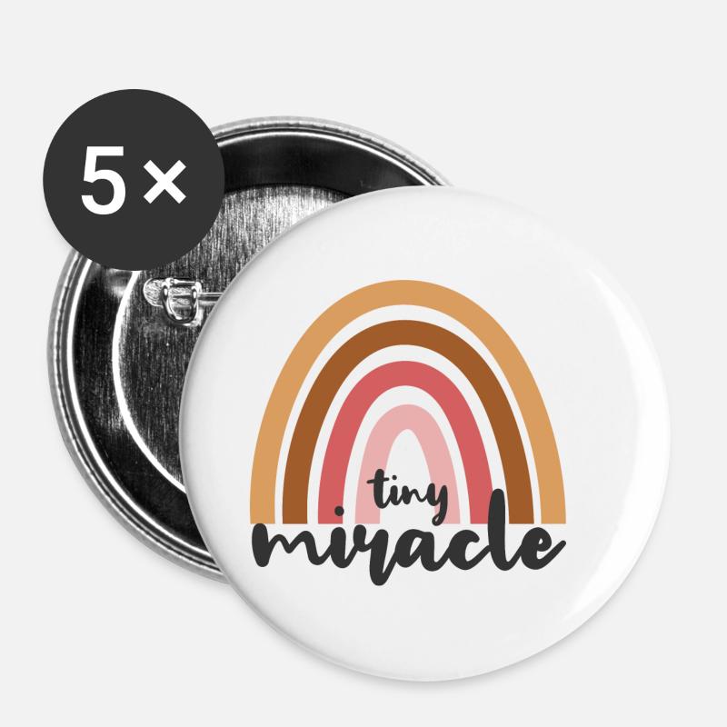 tiny miracle - Buttons klein 25 mm (5er Pack) - Weiß