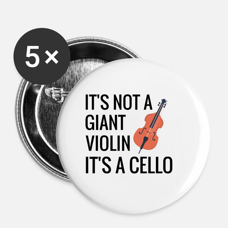Cello joueurs cadeaux | Violoncelle orchestre violoncelle violoncelle - Lot de 5 petits badges (25 mm) - blanc