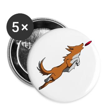 Discdog freestyle distance brown dog - Buttons small 1''/25 mm (5-pack) - white - Front