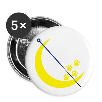 Acupuncture vétérinaire - Lot de 5 petits badges (25 mm) - blanc - Devant