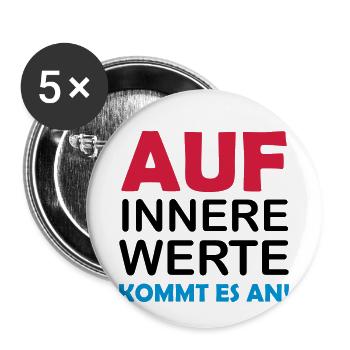 innere werte - Buttons klein 25 mm (5er Pack) - Weiß - Vorne